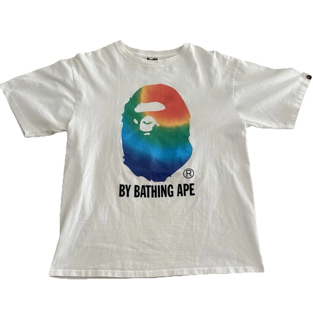 Bape Rainbow Gradient Big Head Tee Shirt | Perfect Condition